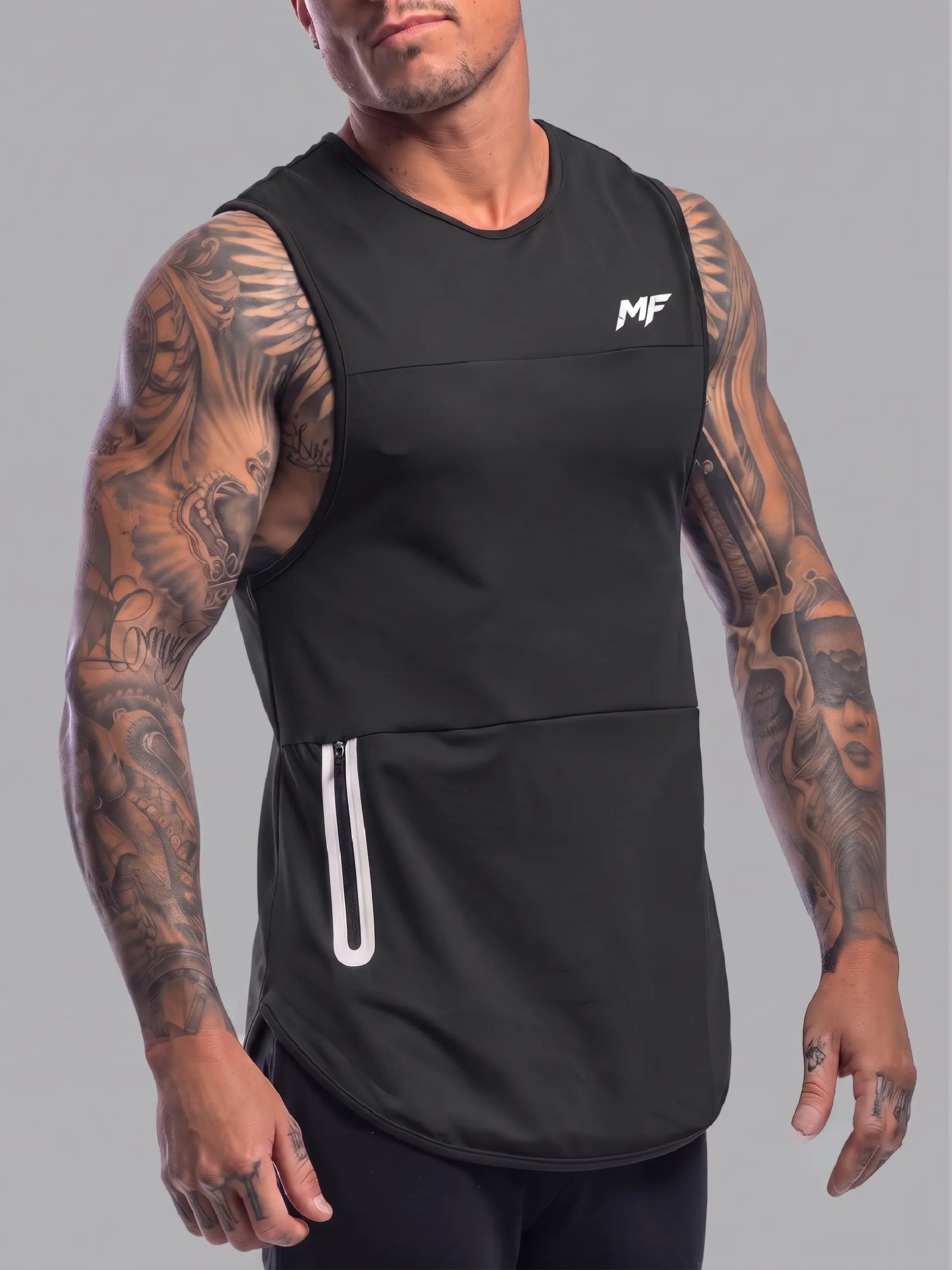 Men's Sleeveless Top Zip